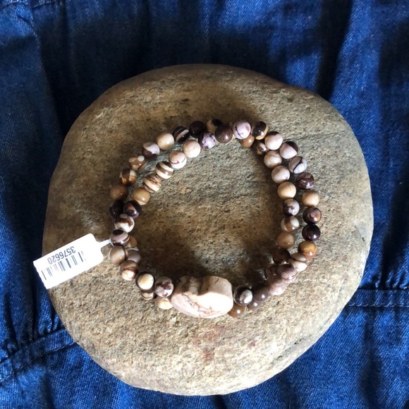 JASPER GEMSTONE HEART BRACELET - Picture 3 of 5